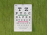 Snellen Optometric Chart with Red Green Lines 20 Feet (6 Meters)