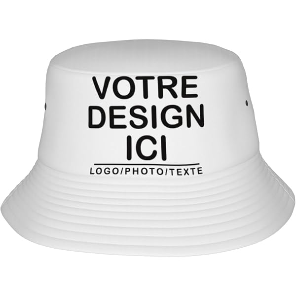 Casquette Personnalisable Bob - Chapeau De Pêcheur Coton Anti-UV - Idéal Pour Soleil, Plage, Cadeaux Perso Ou Pro
