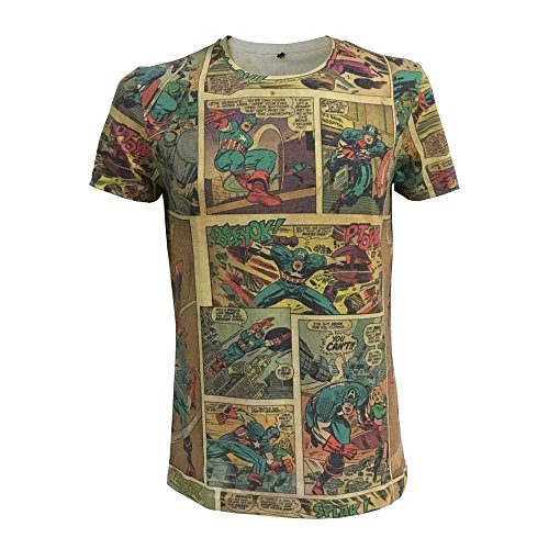 Preisvergleich Produktbild Marvel T-Shirt -S- Captain America Comic