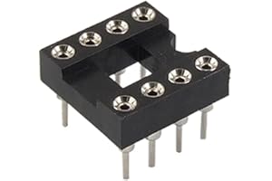 WINWILL 10pcs 8Pin DIP SIP Round IC Sockets Adaptor Solder Type plated machined