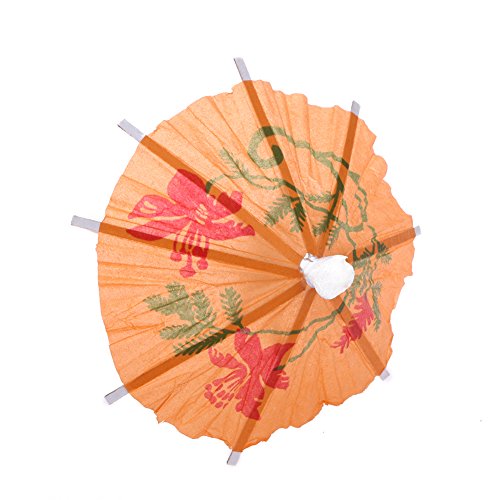TRIXES 24 bunte Papier Cocktail Schirmchen - 5