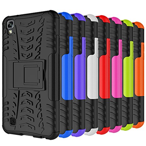 LG X Power Funda Mama Mouth Heavy Duty silicona h  brida con soporte C  scara de Cubierta Protectora de Doble Capa Funda Caso para LG X Power Smartphone 2016 Rosa