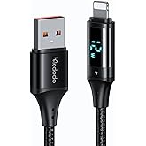 Mcdodo Ca-1060 Lightning Dijital G&ouml;stergeli Data-Şarj Kablosu 3A 1.2M, Siyah