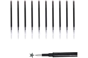 ORMROMRA 10 Pack Pilot FriXion Compatible Erasable Rollerball Refills, 0.7mm Black Ink Fine Point, Replaceable