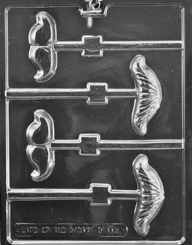 Assorted Moustache Chocolate Lollipop Mould 4 on 1