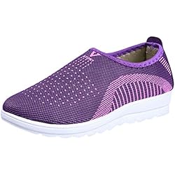 Zapatillas de Deportivos de Running para Mujer Gimnasia Ligero Sneakers Zapatos Casuales Transpirables de Fondo Plano Deporte Zapatos Perezosos Comodas riou