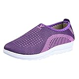 Tipo de tacón: Mini tacón Zapatillas de Deportivos de Running para Mujer Gimnasia Ligero Sneakers Zapatos Casuales Transpirables de Fondo Plano Deporte Zapatos Perezosos Comodas riou