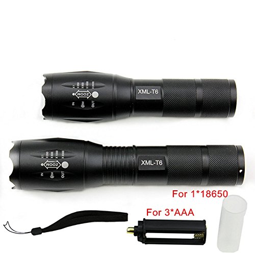 Cree XM-L T6 5 Modi 1000 Lumen LED-Taschenlampe zoombaren wasserdichte Taschenlampen - 5