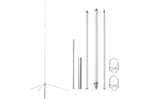 HYS Antenne VHF UHF de 220 cm à gain élevé avec connecteur SL16 pour émetteur-récepteur radio bidirectionnelle et répéteur
