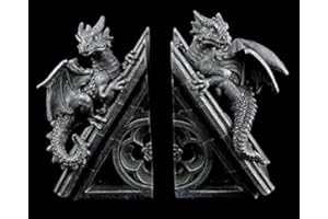 FIGUREN SHOP GMBH Drachen Buchstützen Set | Deko Figuren Gothic