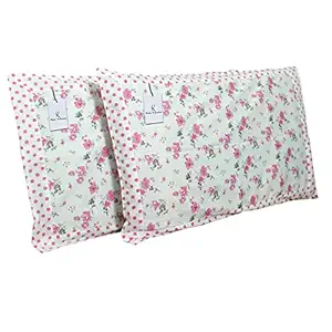 Kuber Industries 2 Piece Cotton Pillow Cover Set - 17 x 26, White