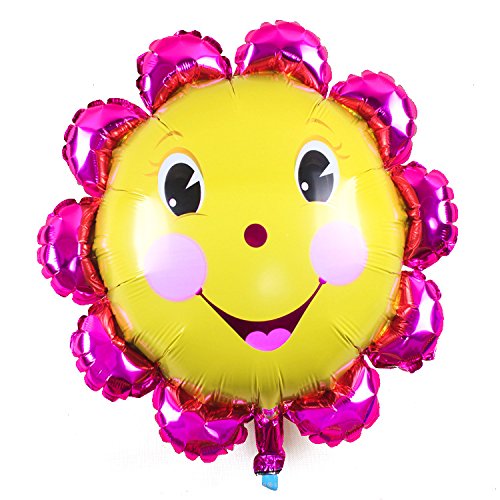 Somine Party Luftballons Set – inklusiv die Ballons mit Geformte von HAPPY BIRTHDAY Buchstaben, Sonnenblume, Regenbogen, Lutscher, Fahne dreieckig Banner für Partei Dekoration - 6