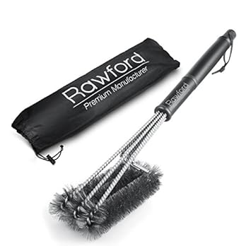 Profi Grillbrste Mit Extra Langem Griff 45cm 3 Edelstahl Brsten Perfekt Fr Deinen Grill