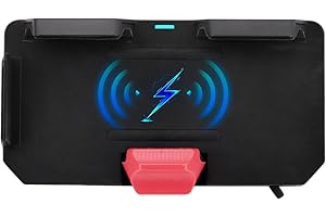 Shkalacar Motorrad-Handyhalterung, Kabellose Ladeunterstützung mit Zwei USB-Anschlüssen, Ersatz für BMW (Neues Upgrade)