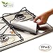 Produktbild Gasherd Displayschutzfolie, werded Gasherd Brenner Displayschutzfolie rutschsicher Abdeckung reinigen Matte Pad, wiederverwendbar, Universal Heavy Duty Ofen, Antihaft-Folie, Futter Leicht zu reinigen,,, Die von Silber/Grau (4 Stück)