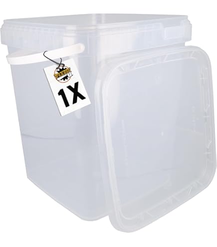 10 x 5 l emmer met deksel wit kunststof emmer deksel handvat voedselveilig