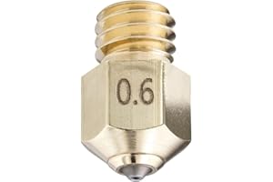 DUROZZLE MK8 Buse en carbure de tungstène 0,6 mm pour imprimante 3D Ender 3, CR-10, Elegoo Neptune 3, Sovol SV06 et plus encore, conductivité thermique et résistance à l'abrasion