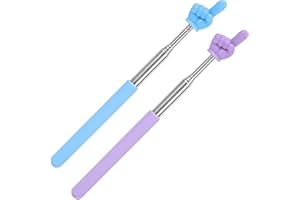 JFGDVW Telescopic Teachers Pointer, 2 Pcs Finger Pointer Stick, Extendable Hand Pointer Finger Pointer Stick, For Classroom Presentation Whiteboard Classroom, School Kindergarten Teacher Supplies