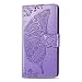 Produktbild idlehour P20 Lite Hülle für Huawei P20 Lite Handyhülle Flip Case, PU Leder Case Schutzhülle Tasche Schutz Cover Flipcase Etui Brieftasche Flipcover mit Ständer und Magnetverschluss,Hellviolett