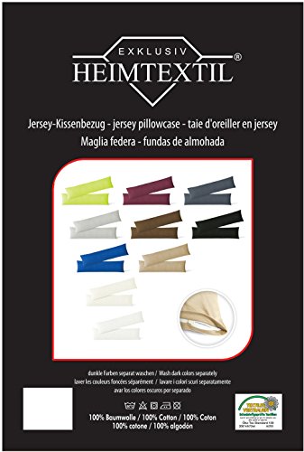 Kissenbezug Stillkissenhülle Seitenschläferkissenbezug 2er Set Sparpack Kissenhüllen mit Reißverschluss in 10 Farben hochwertige Jersey Qualität 150g/m² 100% Baumwolle ÖKO-TEX 40×145 cm anthrazit - 3