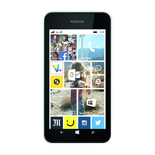 Nokia Lumia 530 Smartphone 3G  Ecran  4 pouces - 4 Go - Windows Phone 8 -  Double SIM  Blanc