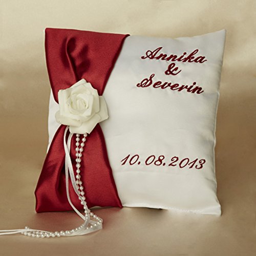 Ringkissen mit Rose Nr 9