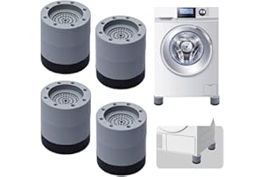 HMCEY 8 Stück Waschmaschinen Füße Pad Universal Gummi Unterlage Waschmaschine Klein Schwingungsdämpfer Anti Vibration Matte Antirutschmatte Grau Fußpolster für Trockner (6cm)