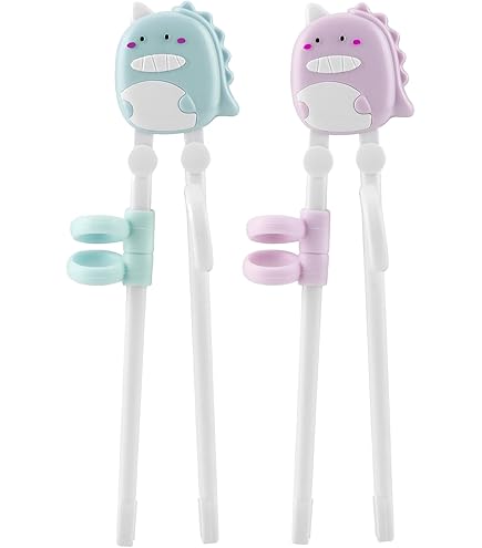 CPJJ Aiuto Per Bacchette - 10 Pezzi Riutilizzabili In Plastica - Per Adulti, Bambini, Principianti E Anziani - 2 Colori