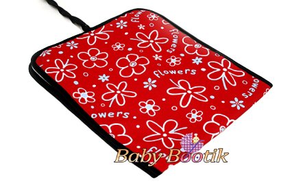 NEW | Portable Travel Changing Mat / Babies Changing Mats With Pattern (FLOWERS RED)