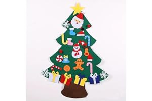 FRILLA Filz Weihnachtsbaum Tannenbaum 1m für Kinder zum Schmücken mit 26 Abnehmbaren Dekorationen | FELTPINETREE