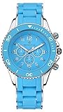 Timothy Stone Damen-Armbanduhr Amber Silicone Analog Quarz Farbe Blau Silber, 38mm damenuhr