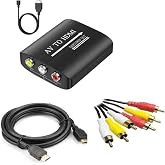 RCA AV to HDMI D&ouml;n&uuml;şt&uuml;r&uuml;c&uuml; Adapt&ouml;r, 720P/1080P &Ccedil;ıkış, HDMI Kablo ve RCA Kablo Dahil