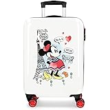 Disney Paris, Trolley Rigido Cabina 55m Ragazza, Bianco (White), 38x55x20