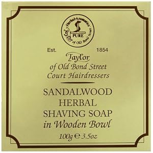 Taylor Shaving Soap Sandalwood in Wood Bowl 3.53oz - Image 4