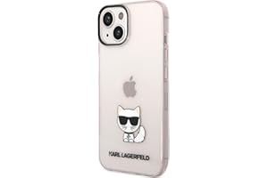 CG MOBILE Karl Lagerfeld KLHCP14MCTTRI Funda rígida para iPhone 14 Plus 6.7 Pulgadas Cuerpo Choupette Transparente Rosa
