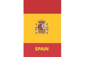 SPAIN: 6x9 Notebook 120 Lined Pages Language Practice Spanish Flag 6x9 Cover Matte College Student School Gift for Spanish Fans - Spain Travel Writing Journal Diary To Write In