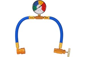 IMIKEYA Voiture Climatiseur Réfrigérant R134A Tuyau Prime Safe Tuyau avec Manomètre Tuyau De Remplissage Recharge Tuyau