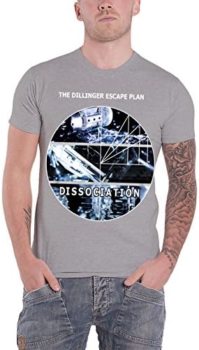 Dillinger Escape Plan T Shirt Dissociation Circle logo Official Mens Grey S