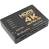 S-link SL-HSW4K55 HDMI 5TO1 SWITCH 4K*2K, IR +Adapter