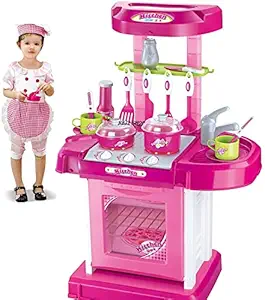N2J2 SHOP Kitchen Play Set with Sound and Light, Pretend Play Kitchen Toy Set ,Best Gift for Kids,Girls,Boys(Multicolor) (Luxury Kitchen Set)