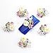 10pcs 3D Nail Art Tip Decoration Daisy Flower Rhinestone Glitters (White)