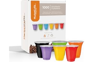 MARKETCAFFE 1000 Bicchierini Plastica per caffè 80cc vari colori Bar macchina caffè (Multicolor) – Ideali per uso professionale e domestico, perfetti per eventi, feste, uffici, catering e distributori automatici.