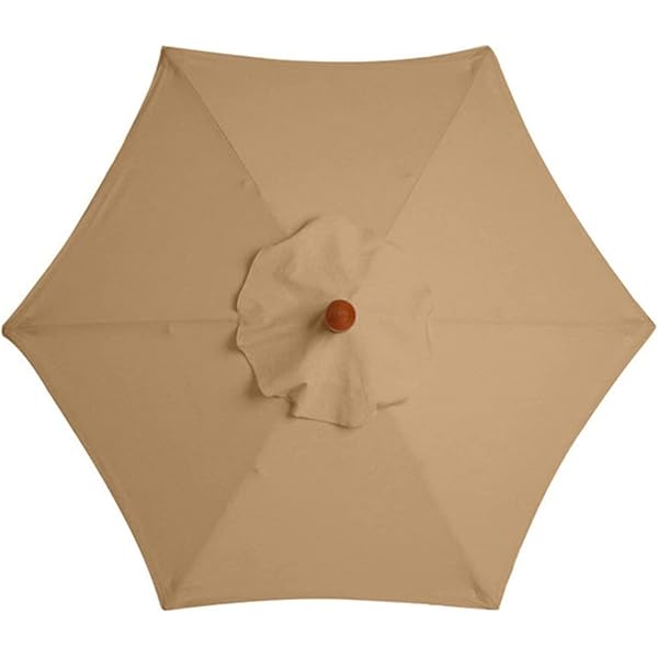 Housse De Parasol HAMON 2,7 M 8 Côtes - Tissu Anti-UV, Vert, Pour Remplacement Parasol Extérieur
