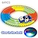 Produktbild MIGE 64 Stück 2.95 inches Twister Tracks mit Race Auto Leuchten im Dunkeln die Bend Flex der Neon Track Bendable Versammlung Track Rennauto (Blau)