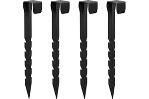 JYiuog Picchetti Ancoraggio,Ancoraggio a Terra per Trampolino,Confezione da 4 picchetti Adatti per Le Tende, trampolini, pensiline, capannoni