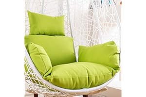 MONDEX Hanging Egg Chair Cushions Cover Hanging Basket Chair Seat Cushion Replacement Cover, Outdoor Swing Waterproof Cushions Cover,Wrinkle, Fade, Stain Resistant,Green