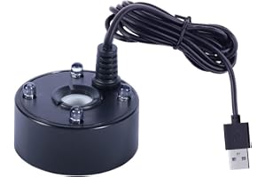 Dimmaskin fogger med 5 V USB-kraft och färgglada LED-lampor, 300 ml/h luftfuktare för damm, fisktank, vas, fontän eller Hallo
