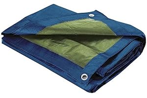 Homemaison Bâche de Protection Étanche avec Œillets PVC Bleu 400 x 500 cm