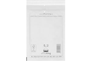 officeking 100 Luftpolsterversandtaschen Luftpolsterumschlag C3 weiß 170 x 225 mm DIN A5 Luftpolster Verpackung Polsterumschläge Briefumschläge gepolstert