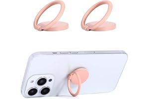 Vauki Pierścień na telefon komórkowy [2 sztuki] uchwyt na palec do telefonu komórkowego obracany o 360 stopni, uchwyt na palec do telefonu komórkowego, uniwersalny uchwyt na telefon komórkowy do iPhone'a, Samsunga, Xiaomi, Huawei – różowe złoto